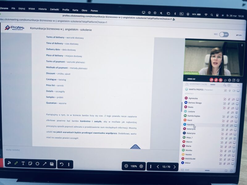 komunikacja biznesowa w języku angielskim