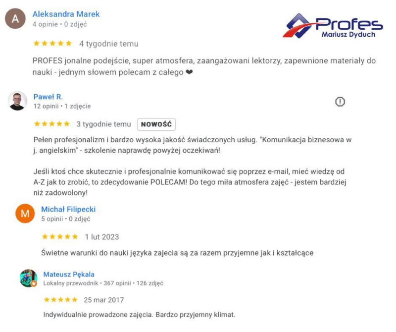 opinie na Google